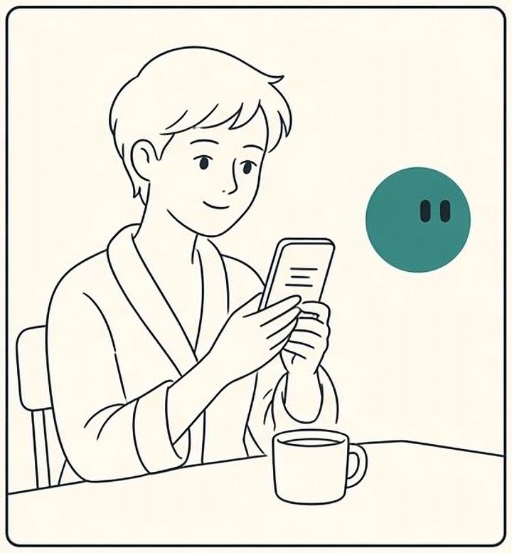 At breakfast, a short list is waiting, each item with its source.